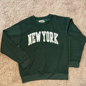 Unisex Forest Green New York Sweatshirt